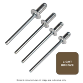RIVET ALUMINIUM-STEEL AS 4-2 LIGHT BRONZE 3.2 X 6.4MM BOX OF 1000