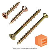 PARTICLE BOARD SCREW CSK NIB 4 IN 1 HEAD Z/Y 4.8MM X 75MM BOX OF 500