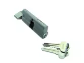 CYLINDER DOUBLE EURO 5P TURN KEY ALIKE SATIN CHROME 65MM 5 PIN W TURN