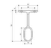 FINISTA END PILLAR ANODISED SUITS OVAL TUBE